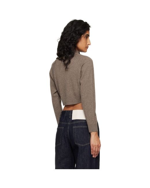 Jil Sander Black Ls Crop Sweater