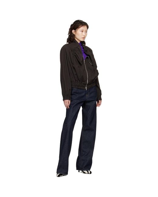 Dries Van Noten Blue Cocoon Bomber Jacket