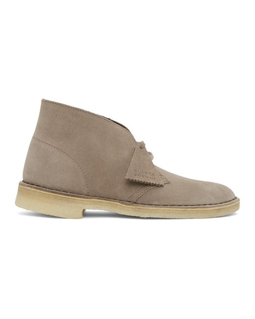 Clarks Multicolor Taupe Suede Desert Boots for men