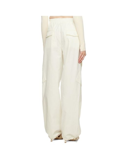 Dion Lee Natural White Elasticized Trousers