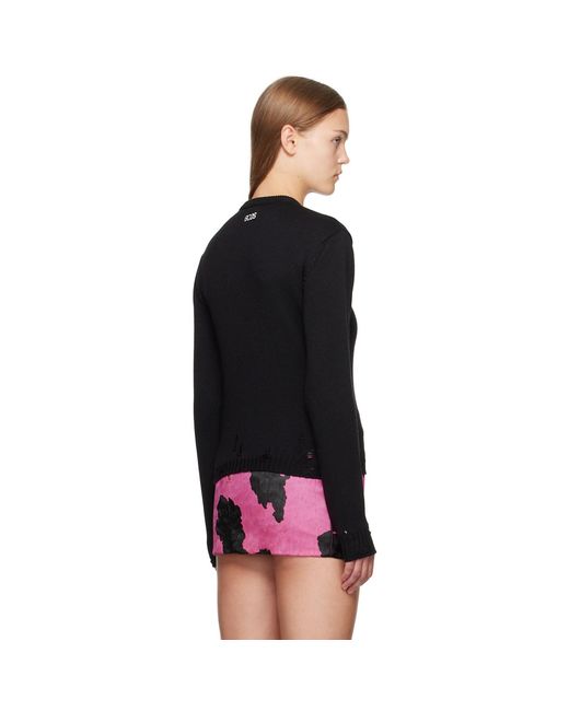 Pull 'cringe' noir Gcds en coloris Black