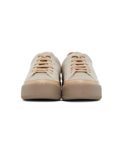 forvirring Hindre egyptisk Max Mara Beige Cashmere Tunny Sneakers in Natural | Lyst Canada