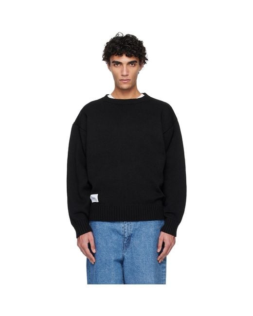 (w)taps Black Afa Crewneck for men