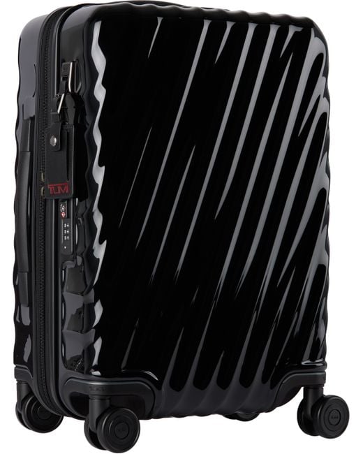 Tumi Black International Expandable 4 Wheeled Carry-On Suitcase for men