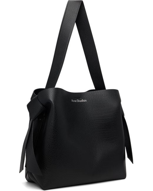 Moyen Sac Porté Épaule Noir À Nœuds Musubi Acne en coloris Black