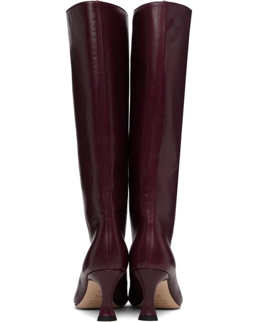 By Far Purple Burgundy Stevie 42 Knee-High Boots