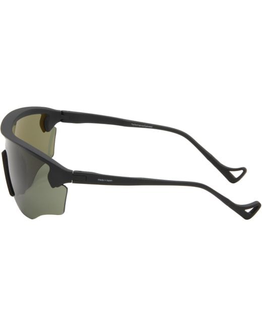 メンズ District Vision ブラック Junya Racer サングラス Green