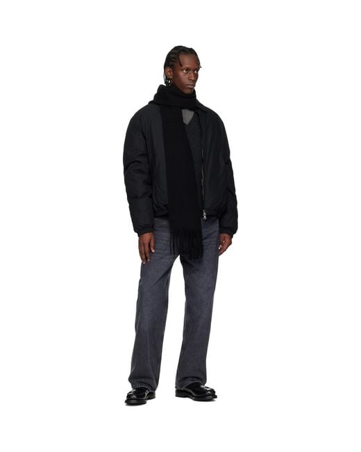 Our Legacy Black Estate Scarf for men