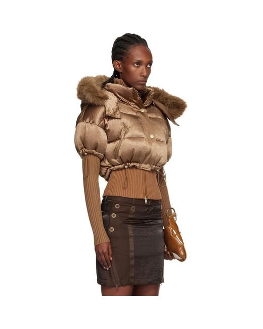 KNWLS Brown Mabel Bomber Jacket
