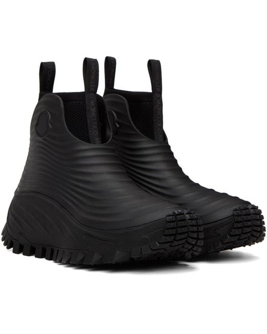 Moncler Black Acqua High Rain Boots