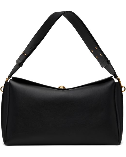 AMI Black Leather Large Carrousel Bag