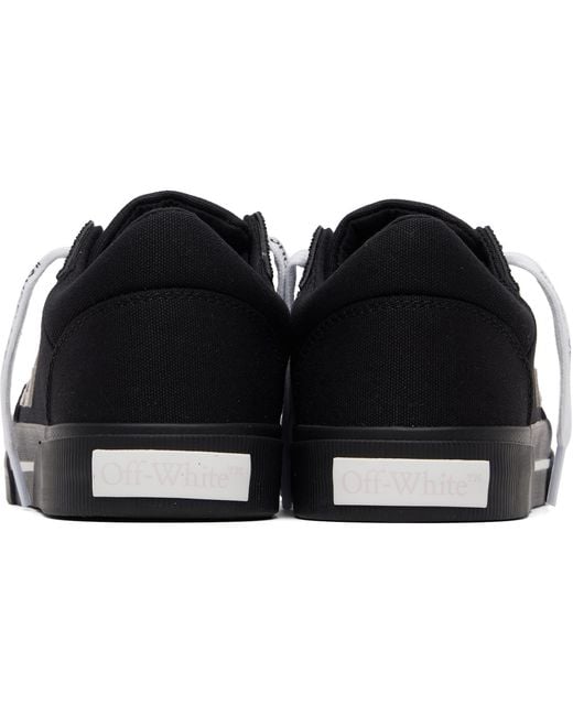 Off-White c/o Virgil Abloh Black Vulcanized Low Canvas Sneakers for men