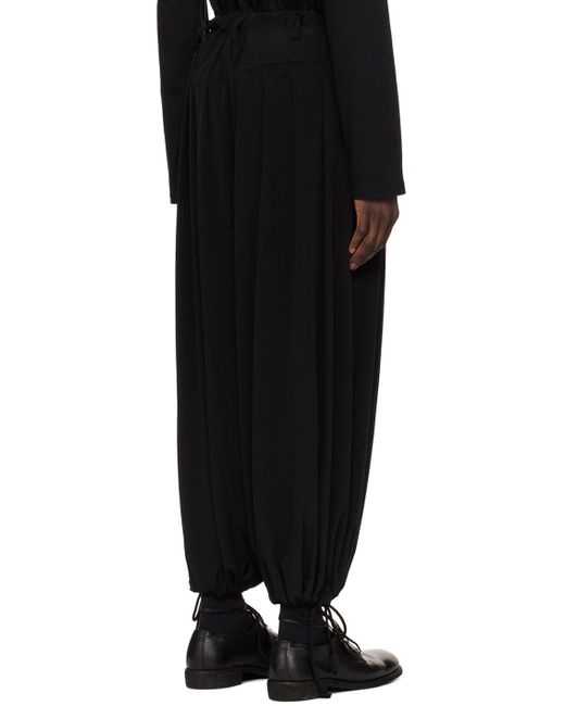 Yohji Yamamoto Black Balloon Trousers for men