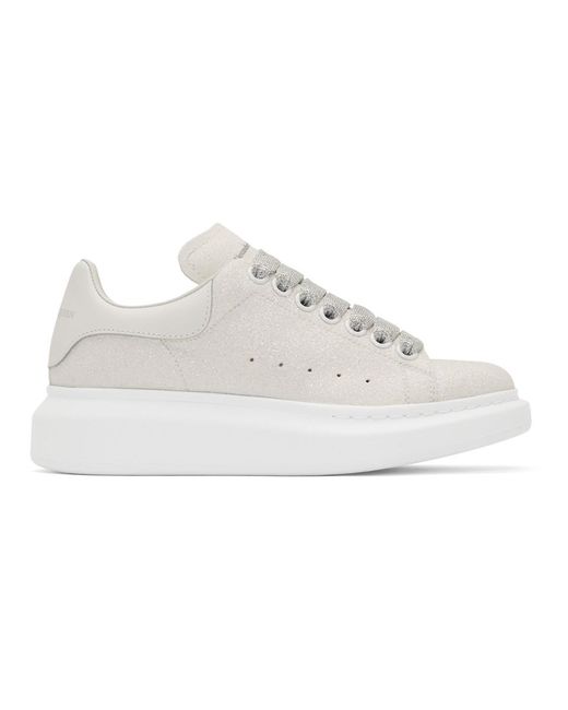 white glitter alexander mcqueen trainers