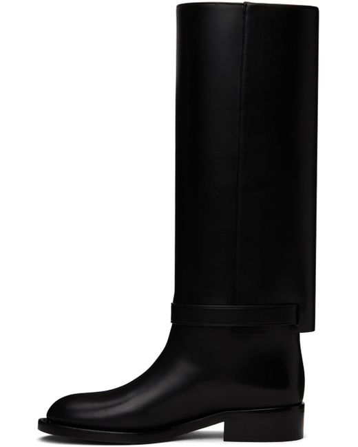 Burberry Black Ankle Strap Boots