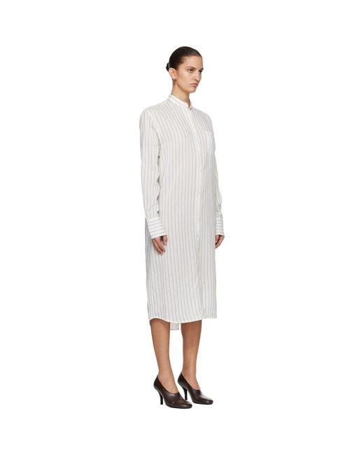 Totême Black Striped Summer Tunic Midi Dress