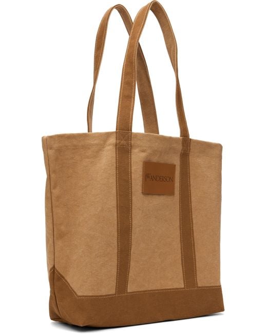 【JW ANDERSON】デジタルプリント キャンバス トートバッグ JW Anderson ブラウン デジタルプリント キャンバス トート