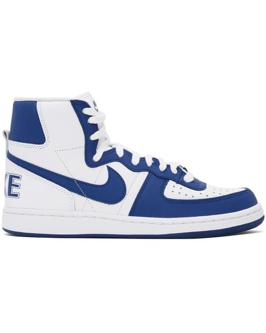 Comme des Garçons Blue & White Nike Edition Terminator High Sneakers