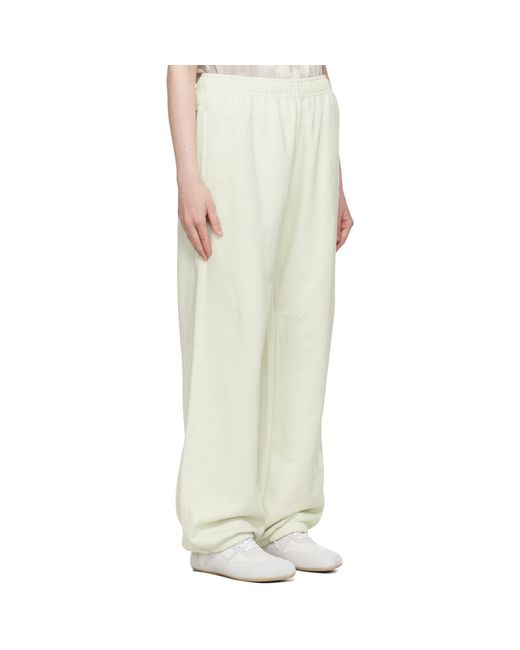 MM6 by Maison Margiela White Unbrushed Sweat Jersey Lounge Pants