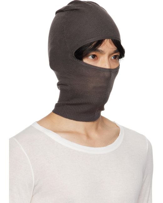 Rick Owens Gray Concordians Skull Balaclava for men