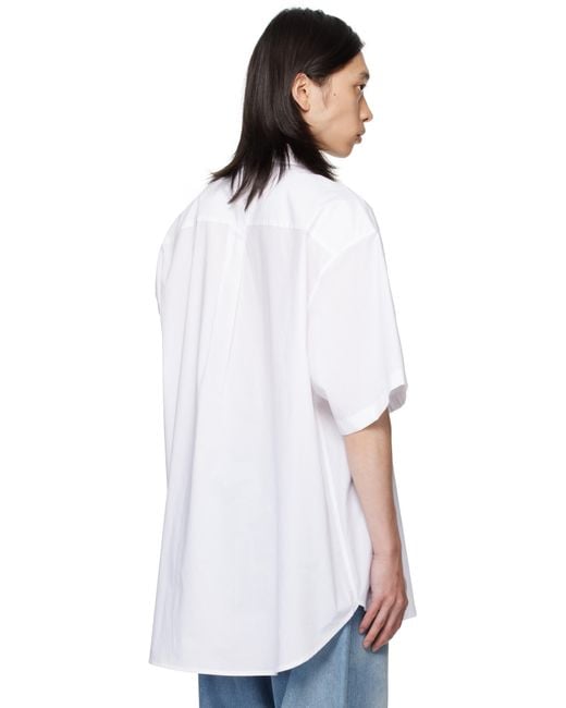 Vetements White Tie Short-Sleeve Shirt for men