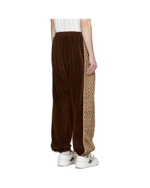 Gucci Sultan baggy Velvet Track Pants in Brown for Men - Save 12% - Lyst