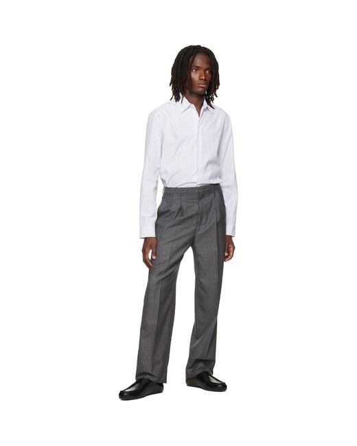 Jil Sander White Cotton Poplin Shirt for men