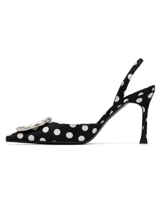 AMINA MUADDI Black Camelia Sling 90 Heels