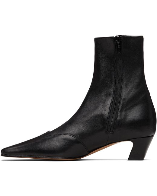 Khaite Black Nevada Stretch Low Boots