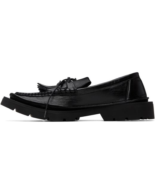 Maison Margiela Black Level Fringed Loafers for men