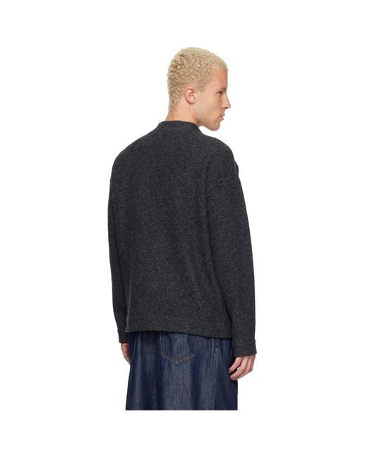Lacoste Black Oversize Fit Cardigan for men
