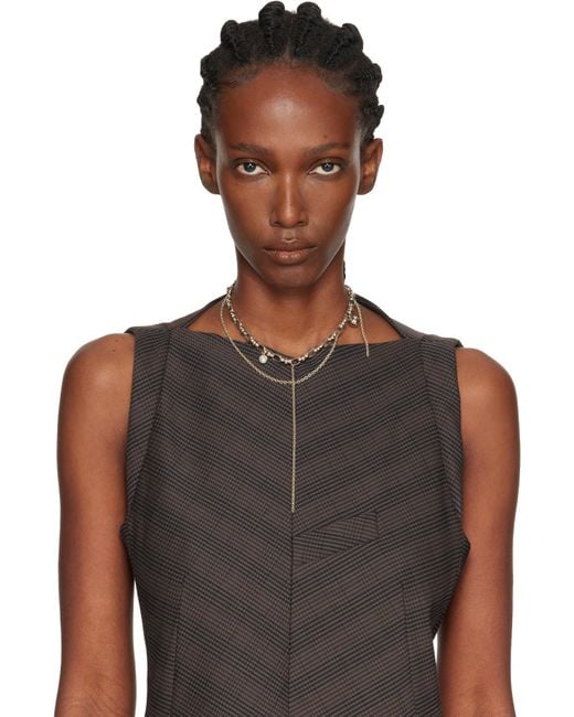 Justine Clenquet Metallic Ssense Exclusive Winona Necklace