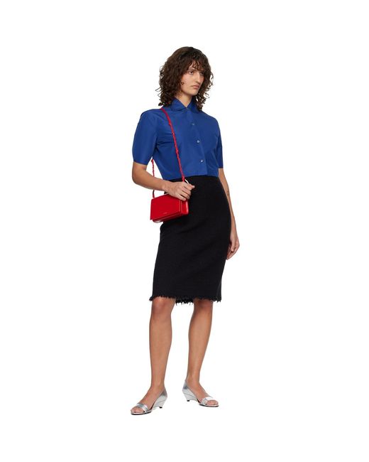 Jil Sander Blue Technical Faille Shirt