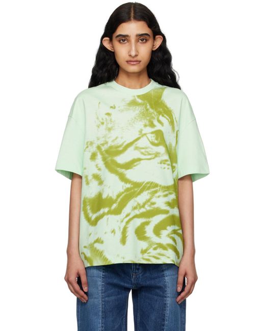 Jil Sander Green Printed T-shirt