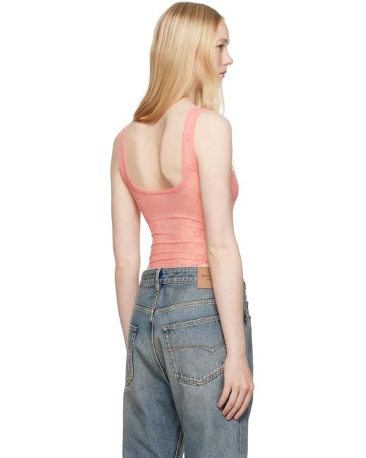 MARINE SERRE Blue Ssense Exclusive Recycled Mesh Flock Bodysuit