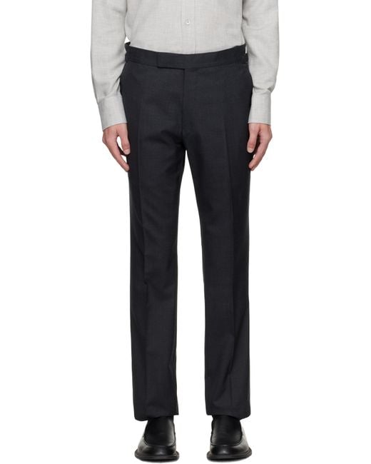 Pantalon Shelton Gris En Toile Tom Ford pour homme en coloris Black