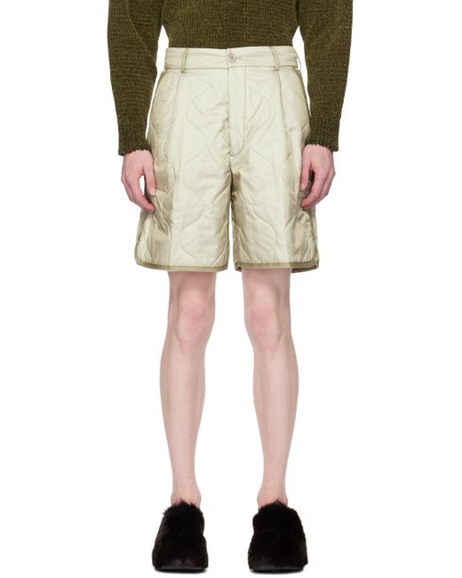 Dries Van Noten Natural Padded Shorts for men