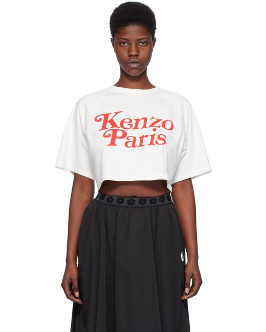 T-shirt blanc cassé à logo modifié édition verdy KENZO en coloris Red