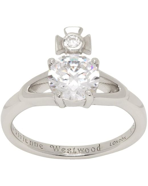 Vivienne Westwood Reina Petite Ring in Metallic | Lyst