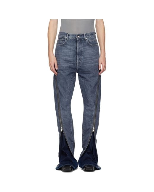 Rick Owens Blue Concordians Bolan Banana Jeans for men