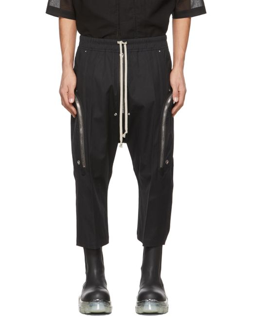 Rick Owens Cotton Bauhaus Bela Cargo Pants in Black for Men - Lyst