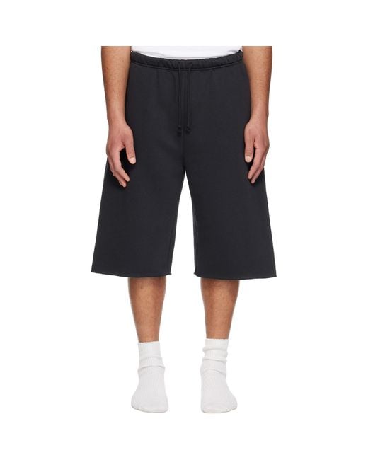 Skims Black Fleece Lounge Relaxed Long Shorts for men