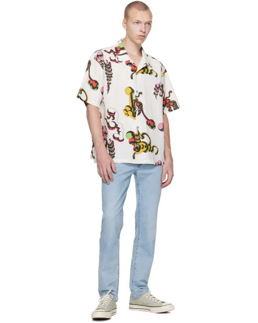 Brain Dead White Graphic Shirt for men