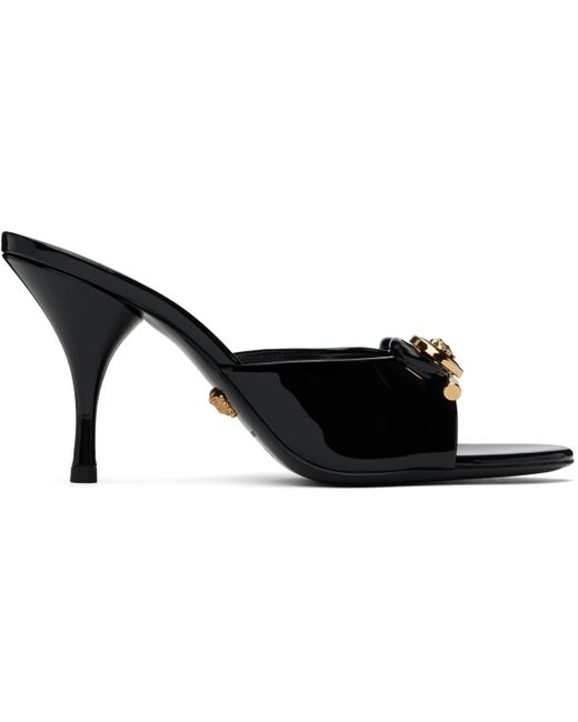 Versace ブラック Opera Bow 85Mm パテント ヒールサンダル Black