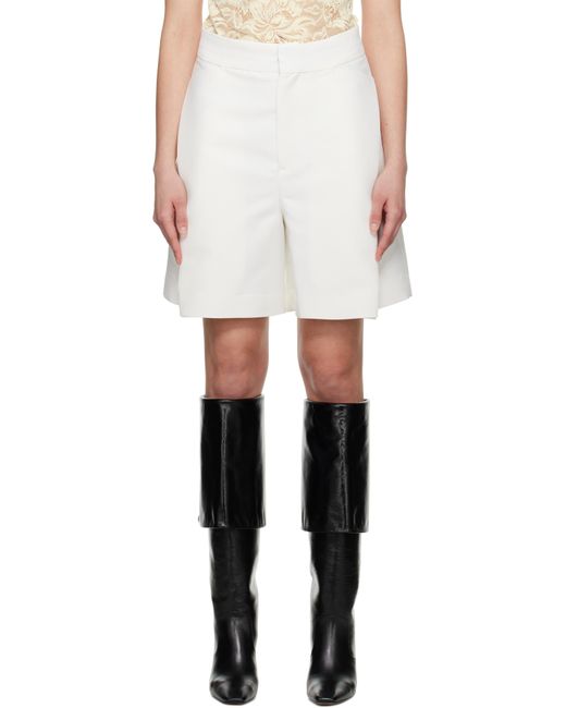 Victoria Beckham オフホワイト Pleat Detail キュロット Black