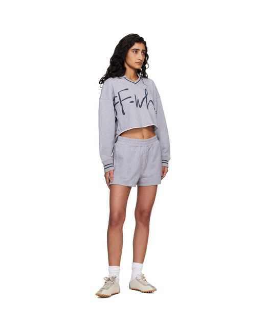 Off-White c/o Virgil Abloh Multicolor Off- 'ow' Script Crop Polo
