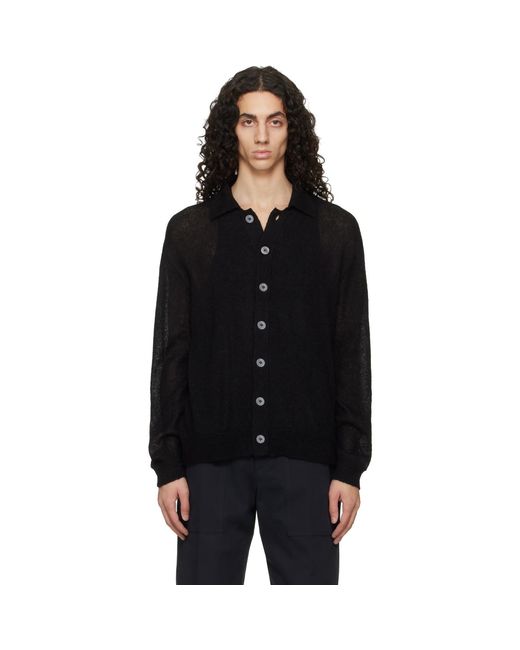 Studio Nicholson Black Hamto Kint Cardigan for men
