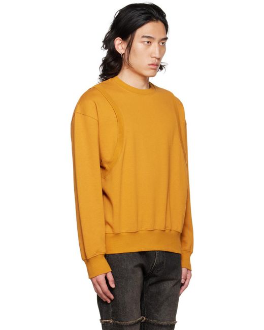 DRAE Orange Ssense Exclusive Embroide Sweatshirt for men