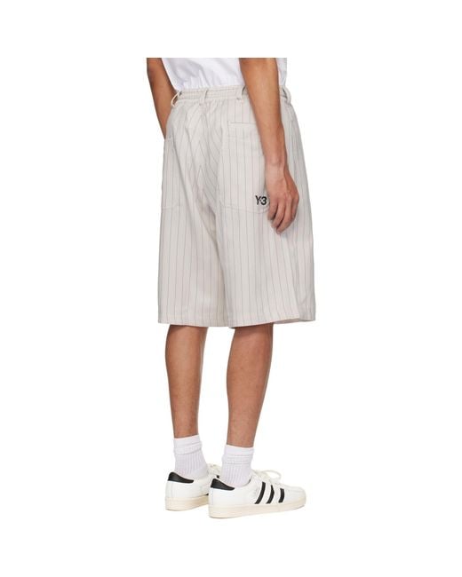 Y-3 Multicolor Pinstripe Sport Uniform Shorts for men