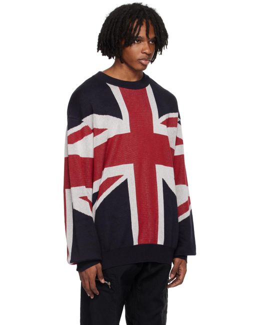 TAKAHIROMIYASHITA The Soloist Red Union Jack Sweater for men